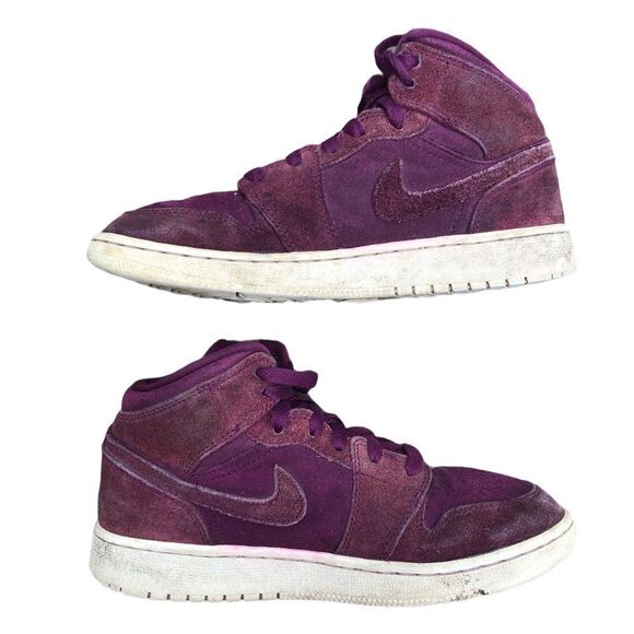 Nike Air Jordan 1 Retro Mid GS 'Bordeaux' Size 6.5 - Picture 12 of 16